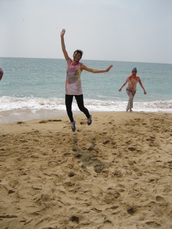 Necessary beach jump picture!