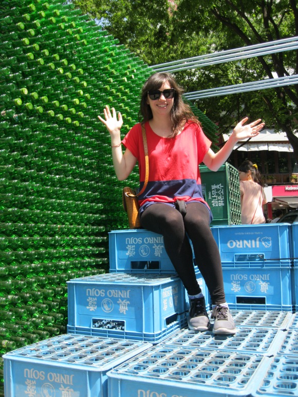 Me inside a soju bottle structure!